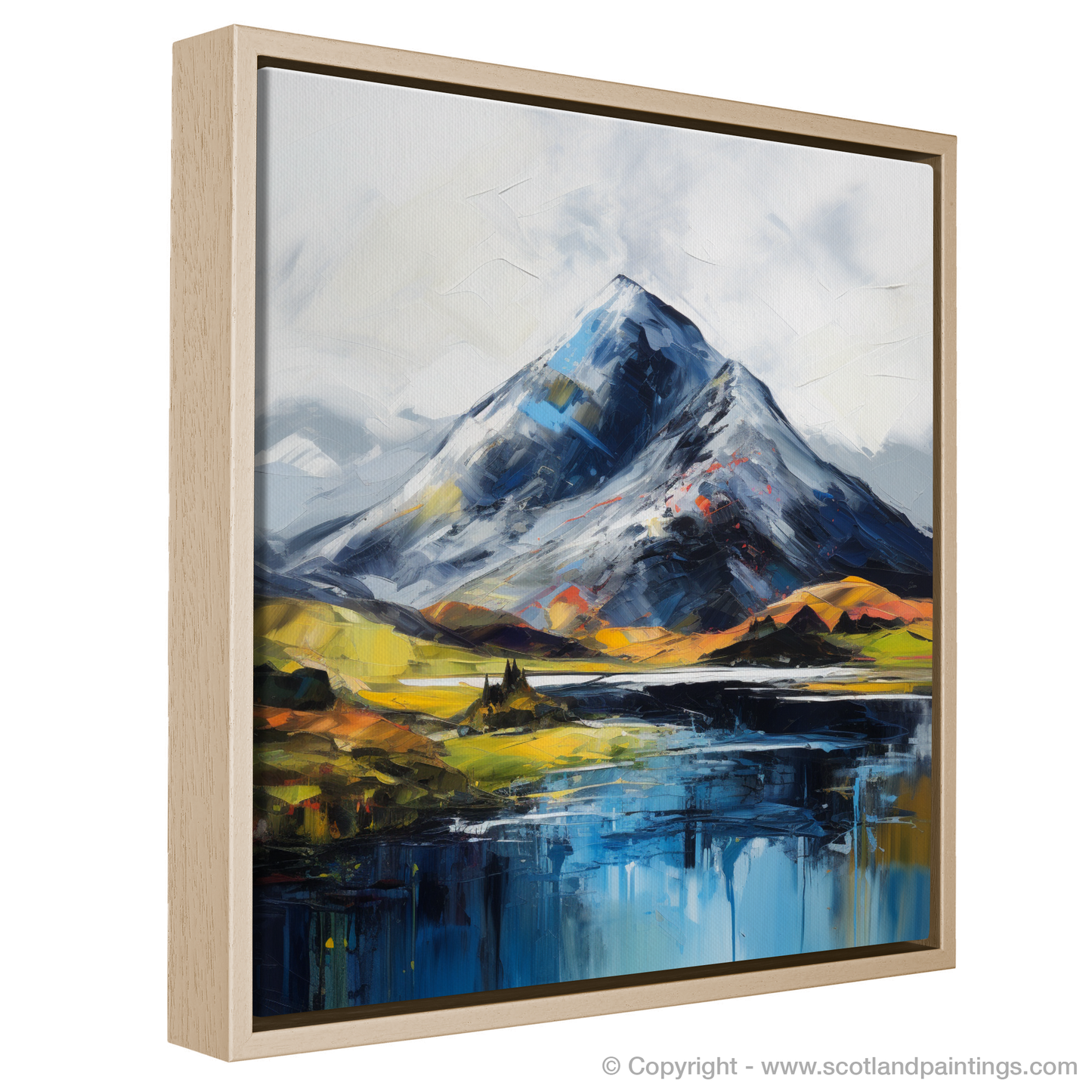 Painting and Art Print of Beinn a' Chròin. Majestic Beinn a' Chròin: An Expressionist Tribute to Scotland's Highlands.