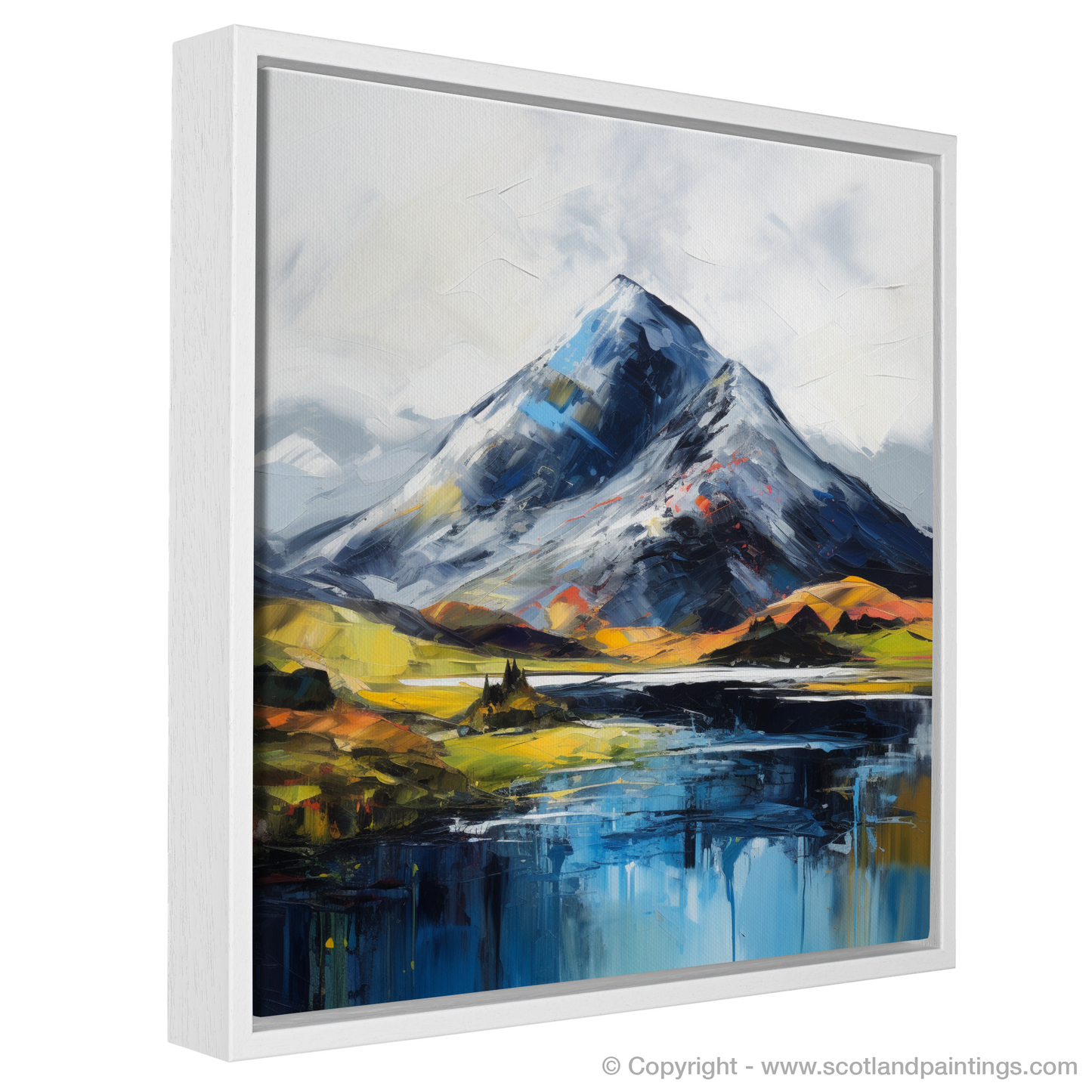 Painting and Art Print of Beinn a' Chròin. Majestic Beinn a' Chròin: An Expressionist Tribute to Scotland's Highlands.