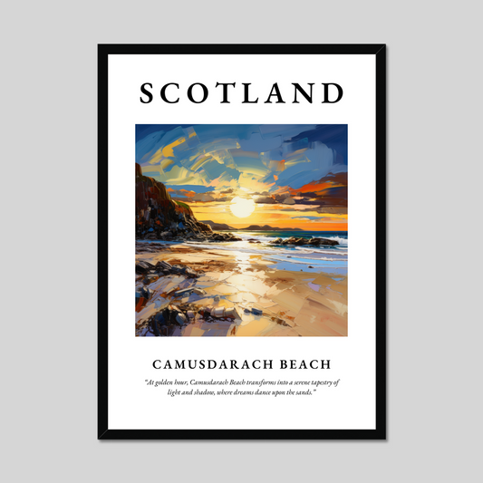 Poster of Camusdarach Beach, Scotland.