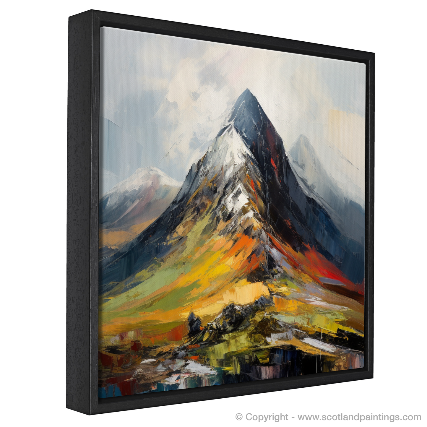 Painting and Art Print of Sgurr a' Mhaim, Highlands. entitled "Highland Majesty: An Expressionist Ode to Sgurr a' Mhaim".