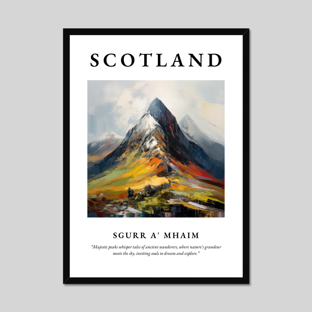 Poster of Sgurr a' Mhaim, Scotland.