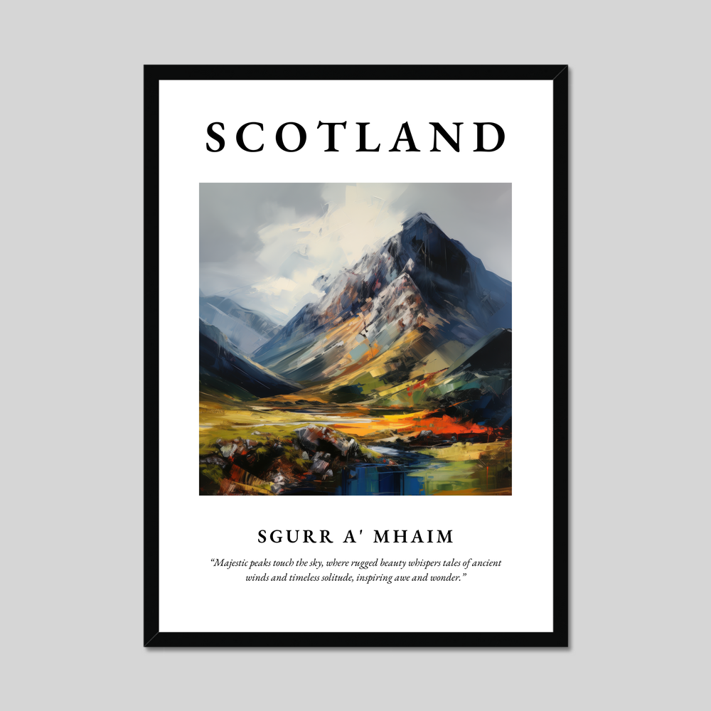 Poster of Sgurr a' Mhaim, Scotland.