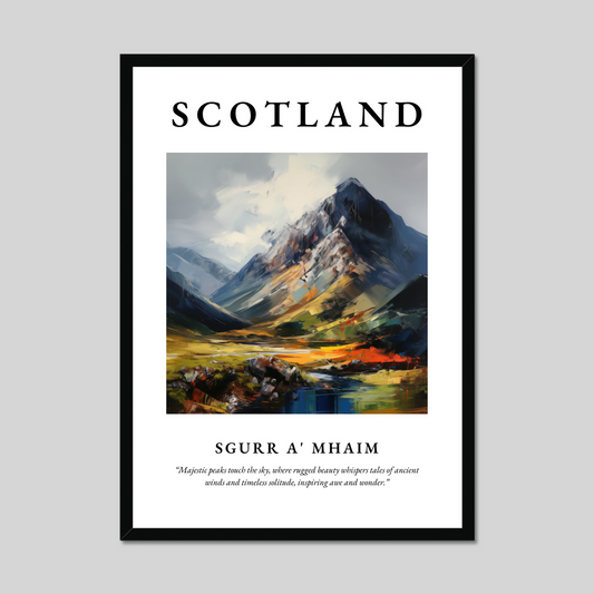 Poster of Sgurr a' Mhaim, Scotland.