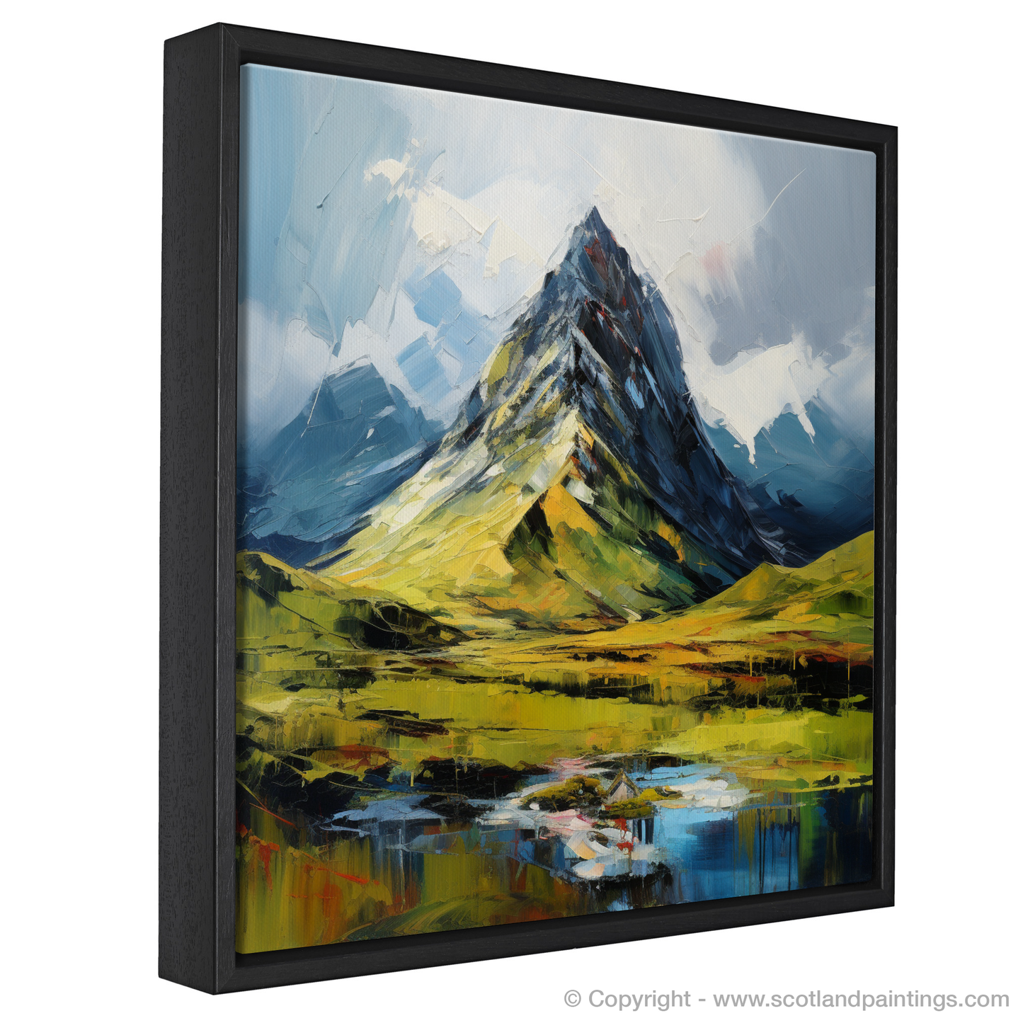 Painting and Art Print of Sgurr a' Mhaim, Highlands. entitled "Expressionist Ode to Sgurr a' Mhaim".