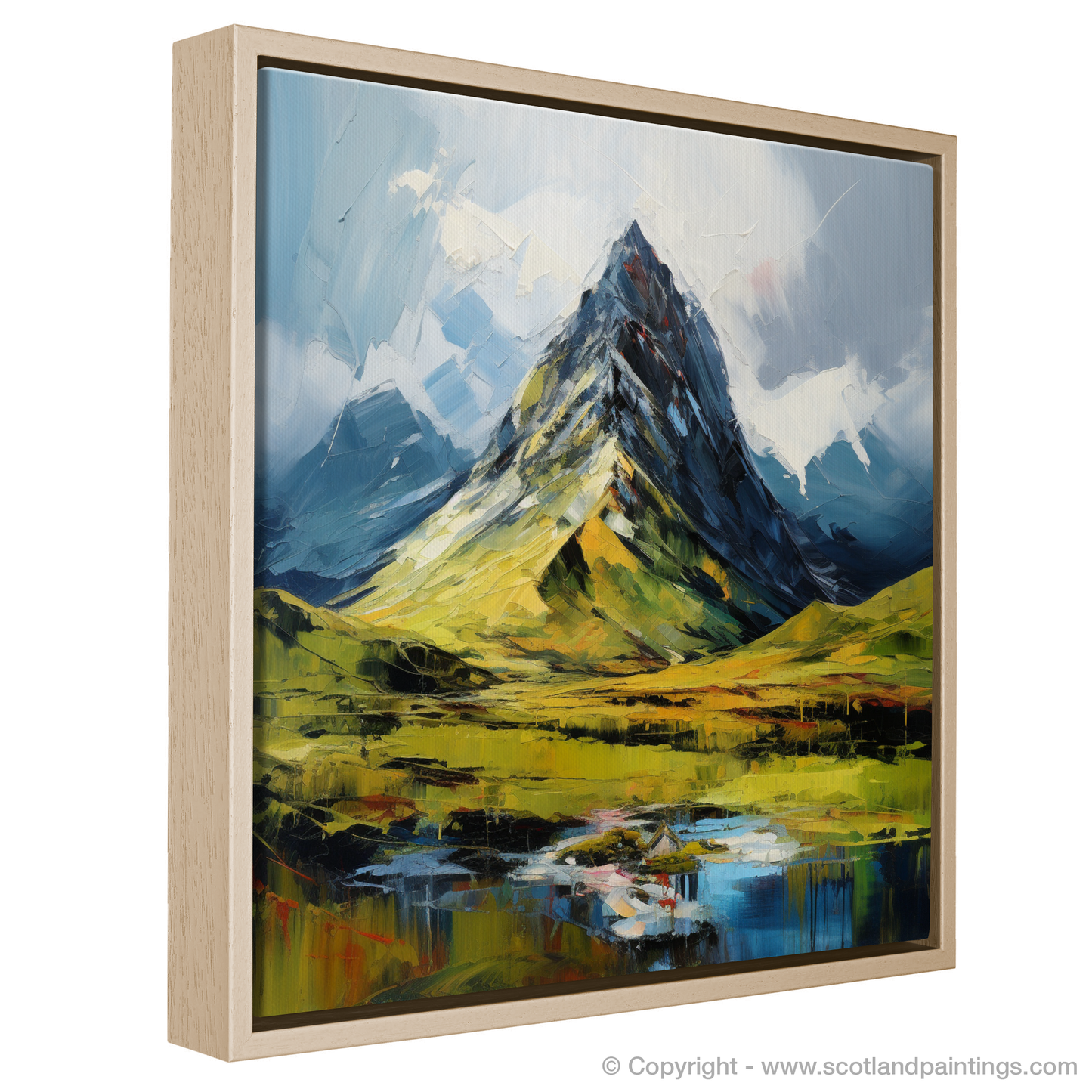 Painting and Art Print of Sgurr a' Mhaim, Highlands. entitled "Expressionist Ode to Sgurr a' Mhaim".