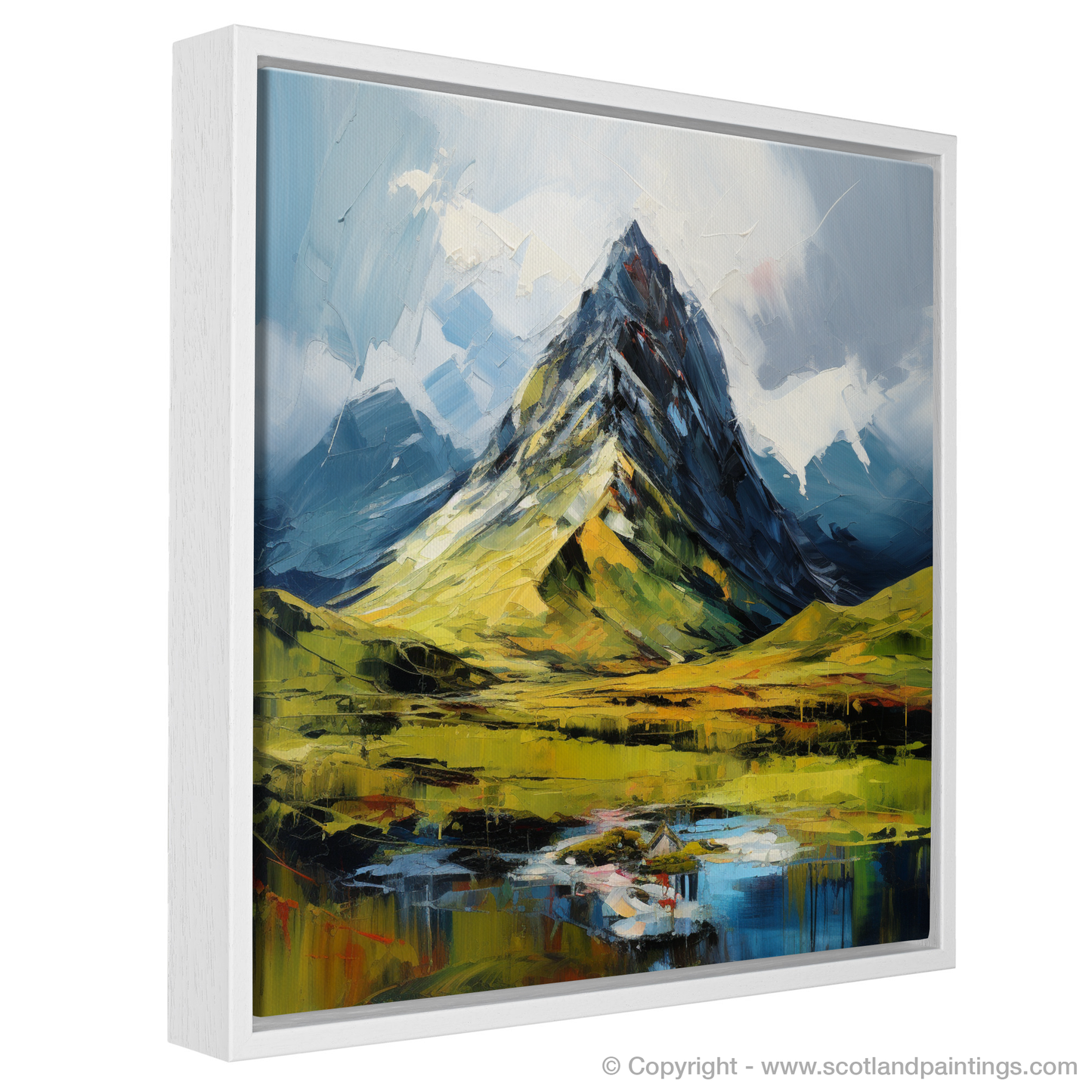 Painting and Art Print of Sgurr a' Mhaim, Highlands. entitled "Expressionist Ode to Sgurr a' Mhaim".