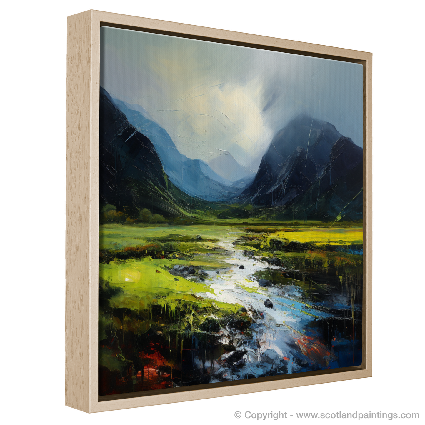 Painting and Art Print of Morning dew in Glencoe entitled "Morning Dew Dance in Glencoe".