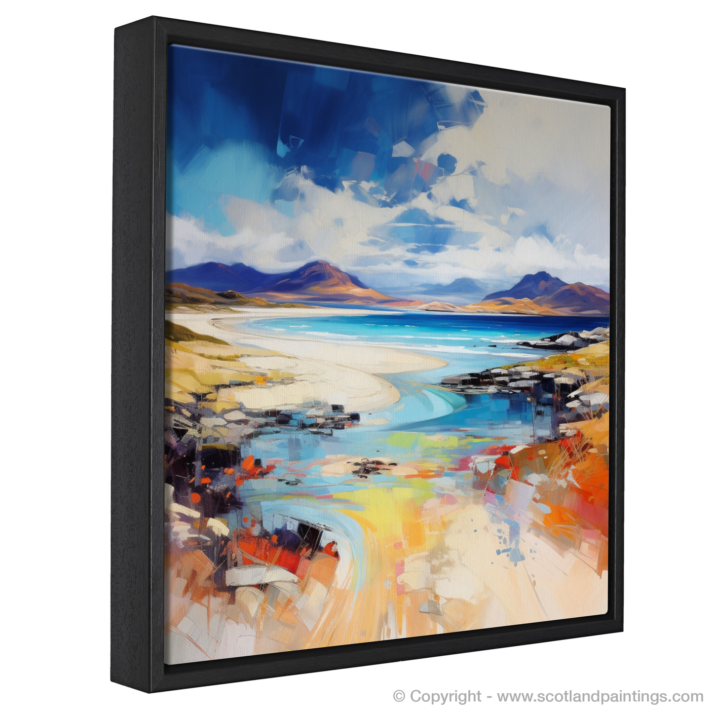 Painting and Art Print of Mellon Udrigle Beach, Wester Ross entitled "Expressionist Ode to Mellon Udrigle Beach".