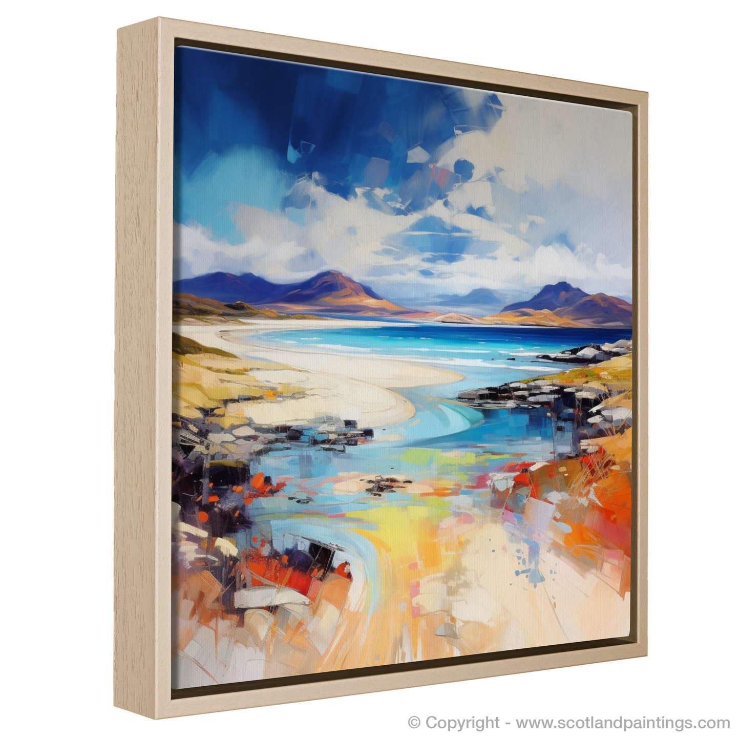 Painting and Art Print of Mellon Udrigle Beach, Wester Ross entitled "Expressionist Ode to Mellon Udrigle Beach".