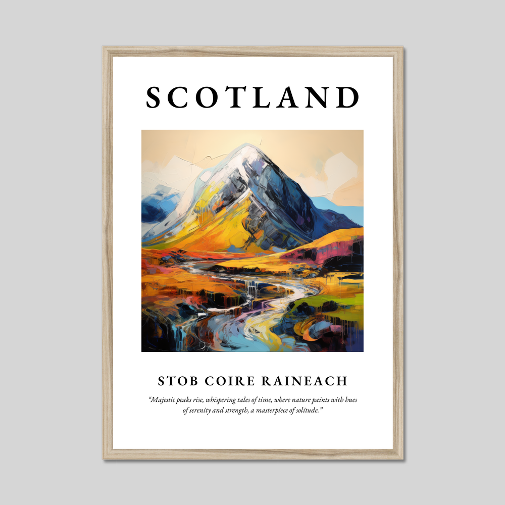 Poster in a natural frame with the word Scotland