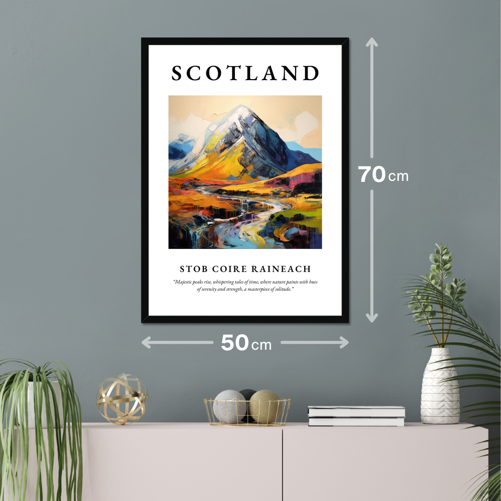 Poster of Stob Coire Raineach hanging on a wall