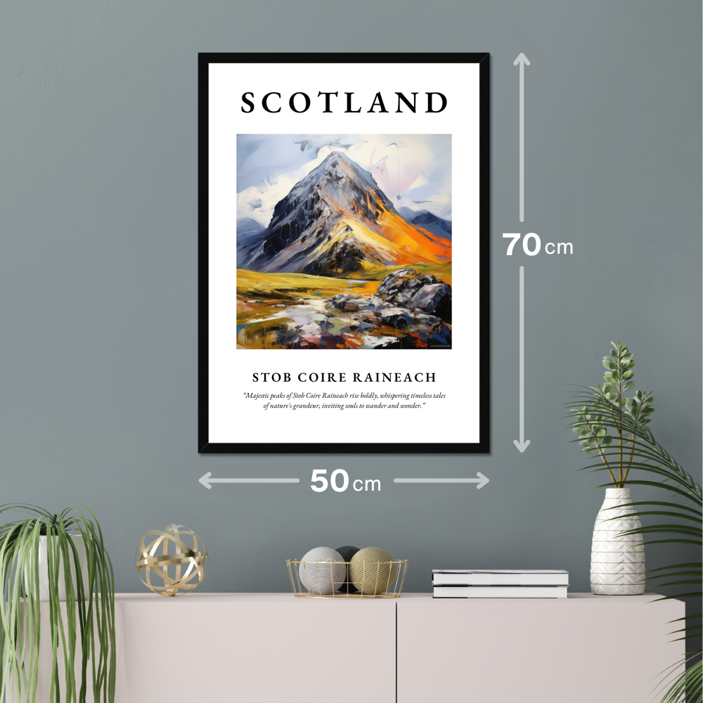 Poster of Stob Coire Raineach hanging on a wall