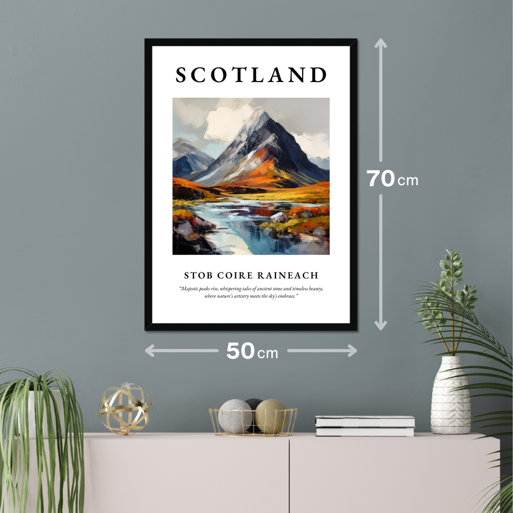 Poster of Stob Coire Raineach hanging on a wall