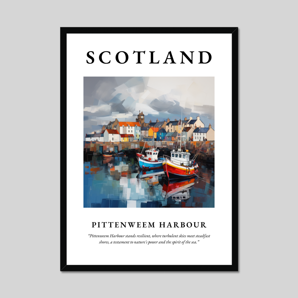 Poster of Pittenweem Harbour, Scotland.