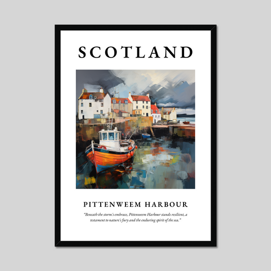 Poster of Pittenweem Harbour, Scotland.