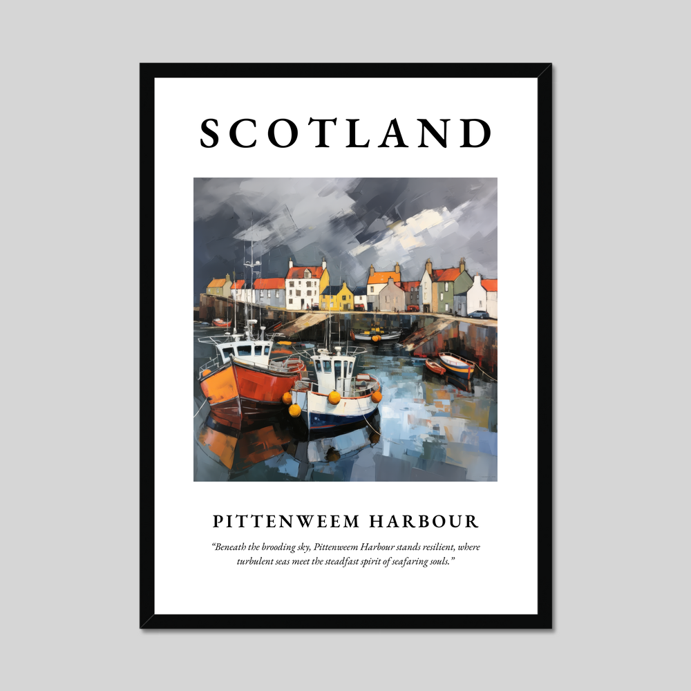 Poster of Pittenweem Harbour, Scotland.