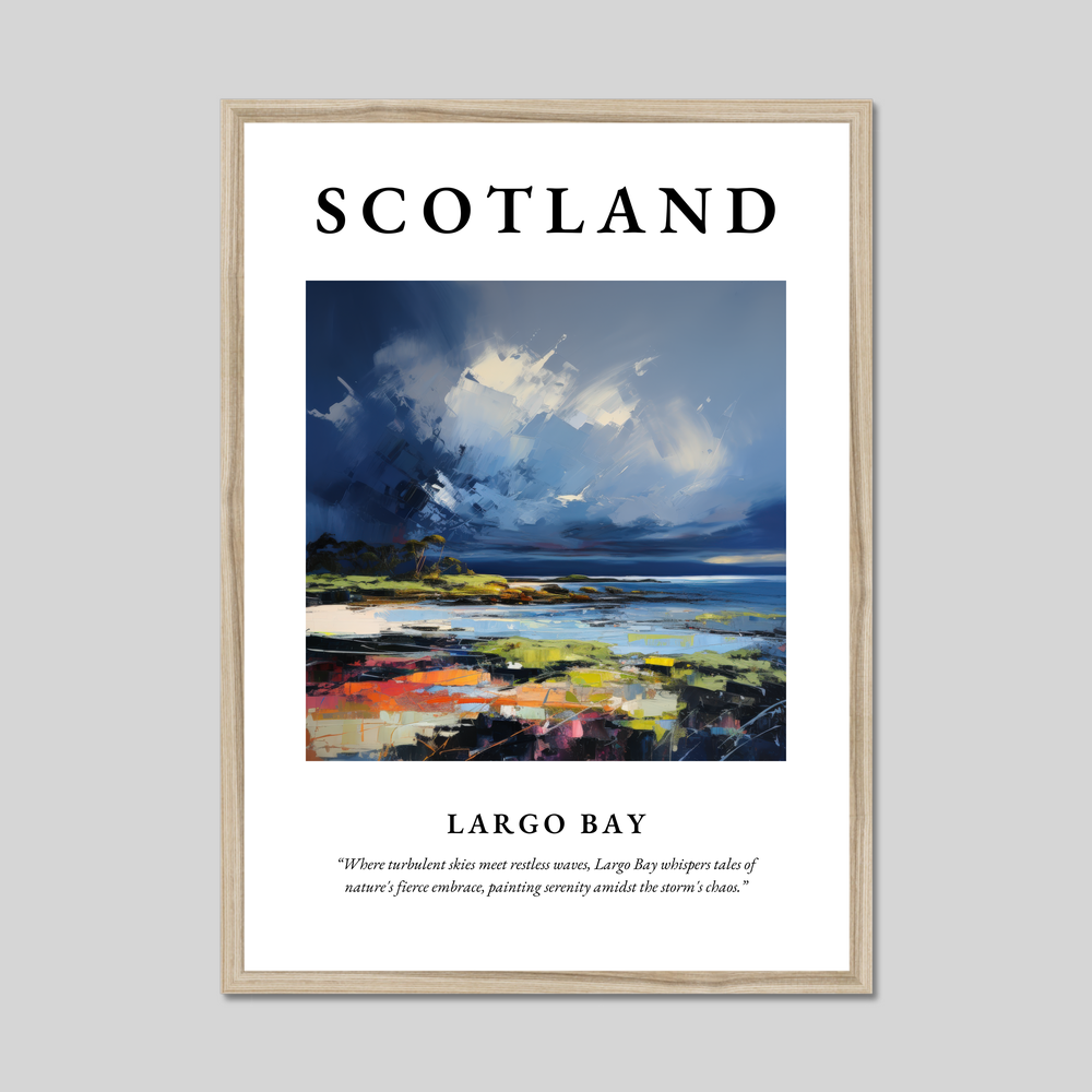 Poster in a natural frame with the word Scotland