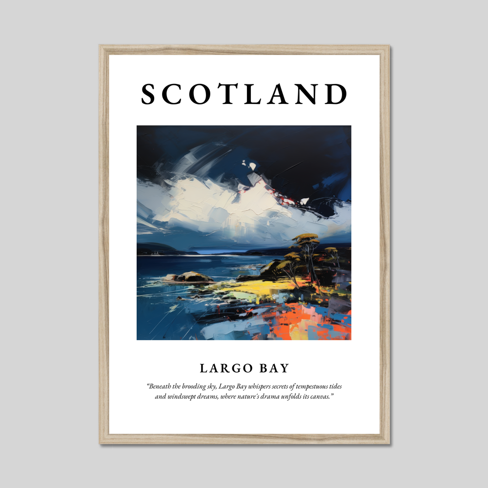 Poster in a natural frame with the word Scotland