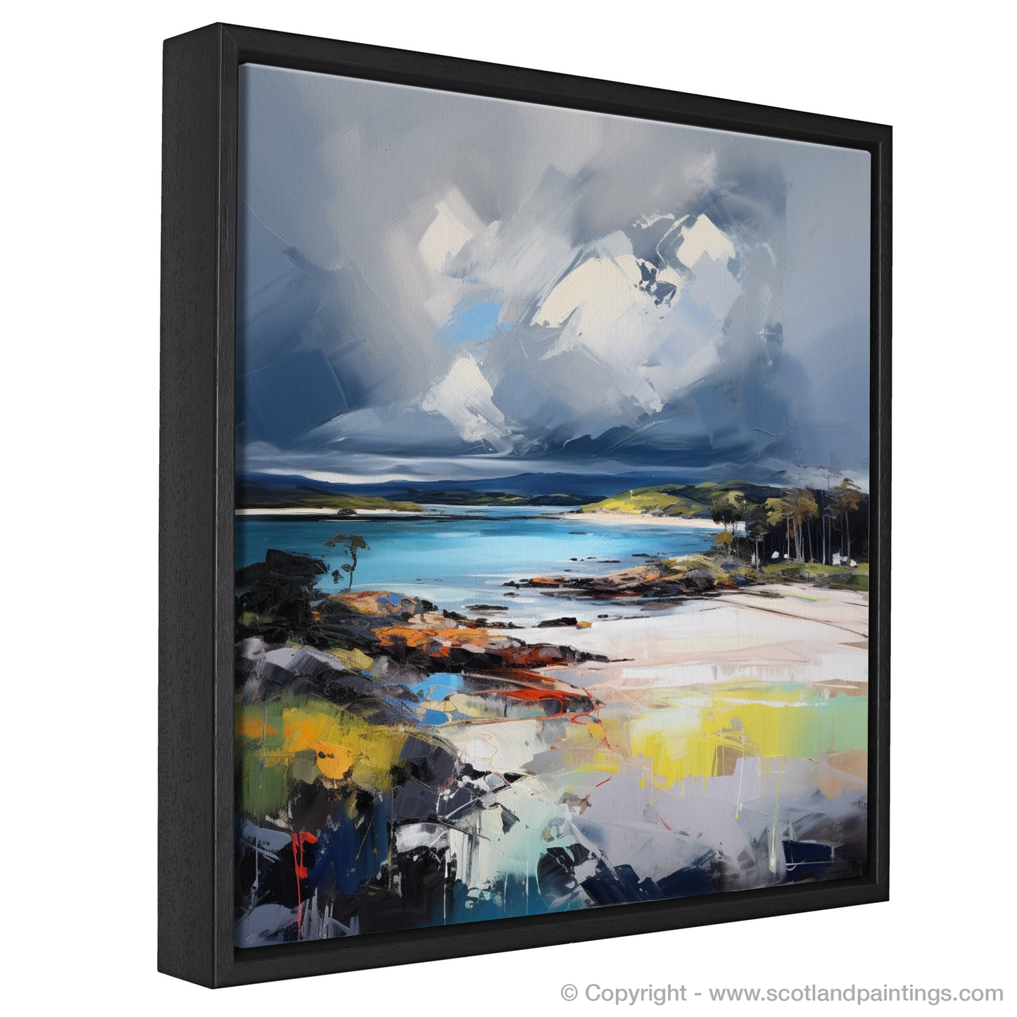 Painting and Art Print of Largo Bay with a stormy sky entitled "Storm’s Embrace at Largo Bay".