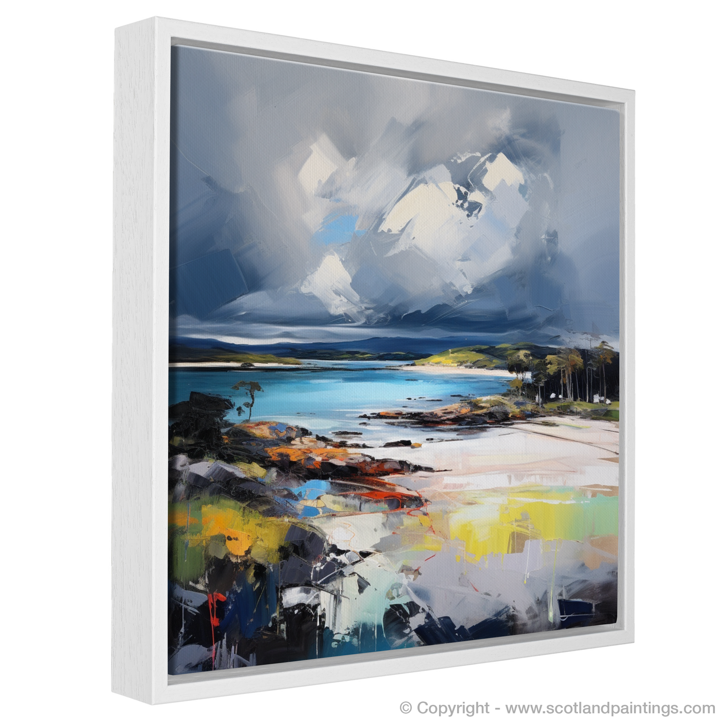 Painting and Art Print of Largo Bay with a stormy sky entitled "Storm’s Embrace at Largo Bay".