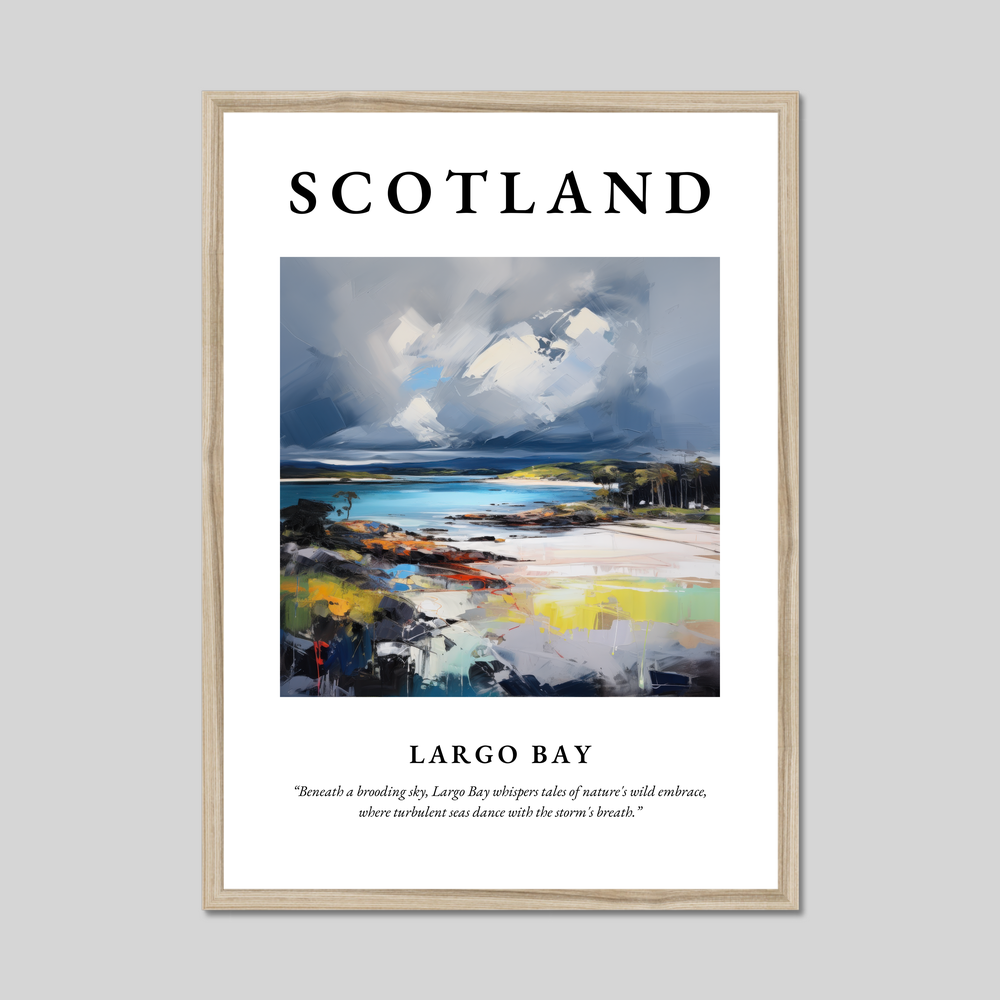 Poster in a natural frame with the word Scotland