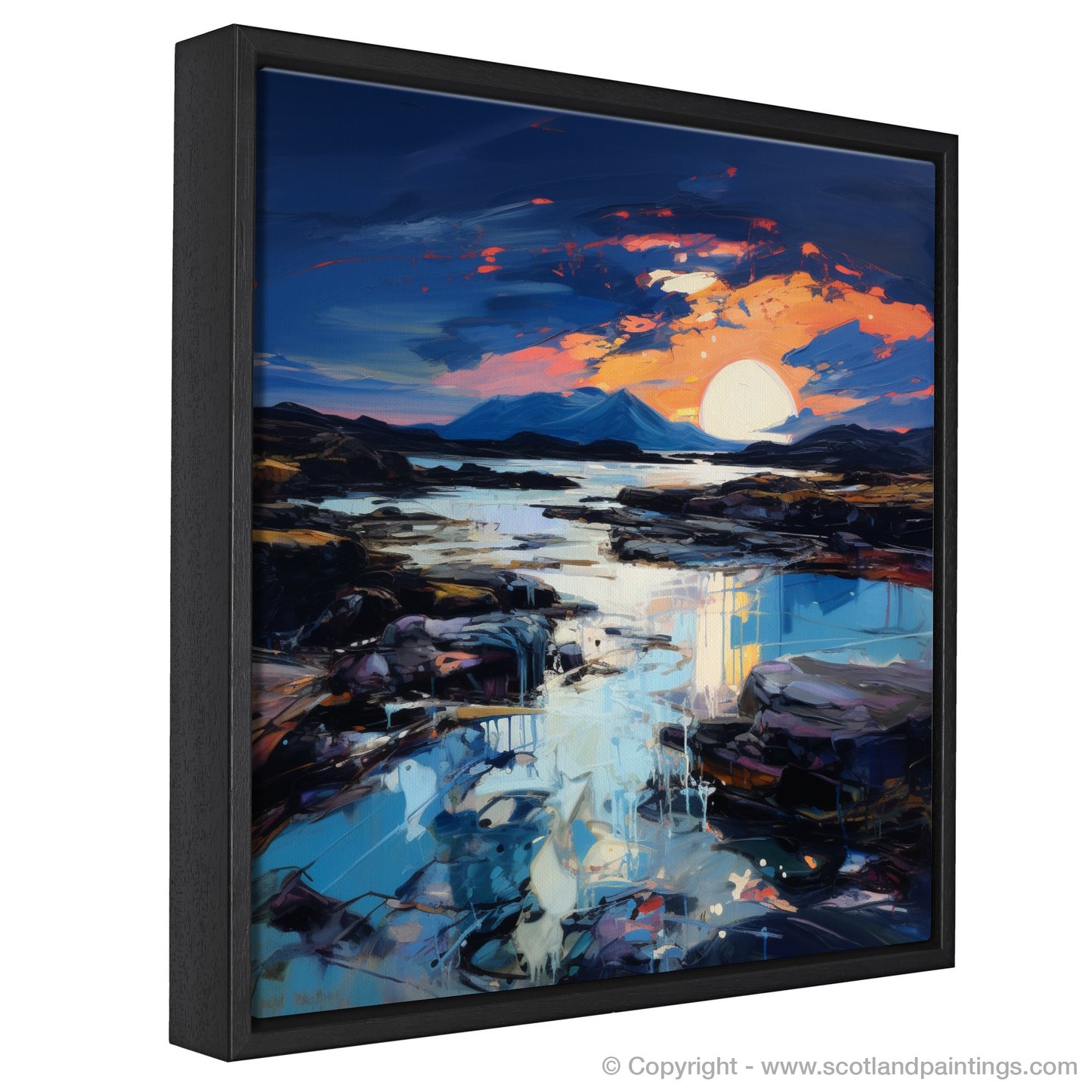 Painting and Art Print of Sound of Iona at dusk. Dusk's Embrace at Sound of Iona.