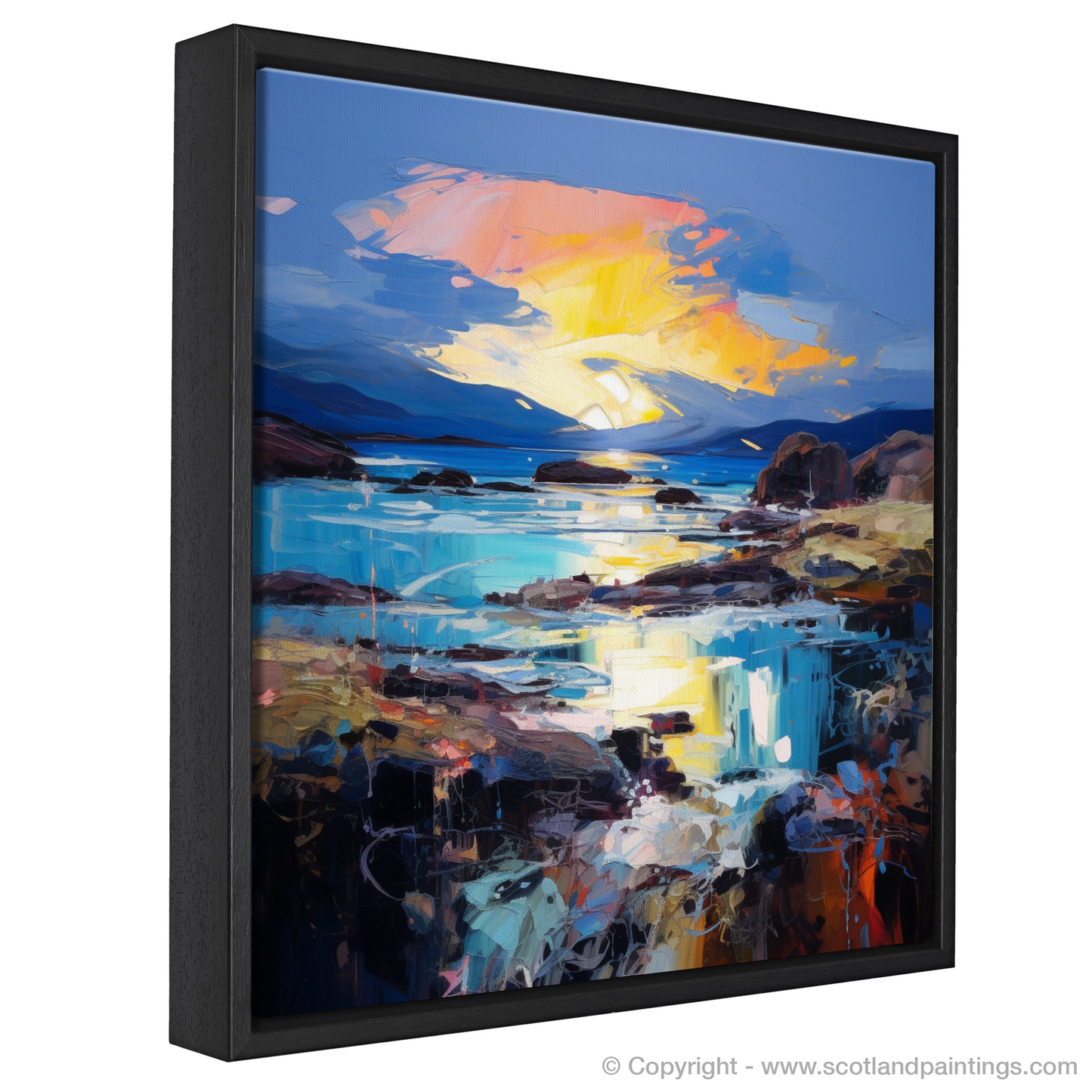 Painting and Art Print of Sound of Iona at dusk. Dusk Embrace at Sound of Iona.