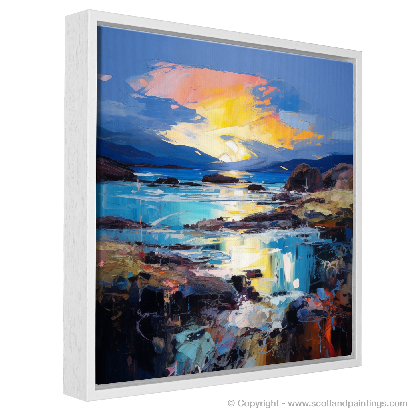 Painting and Art Print of Sound of Iona at dusk. Dusk Embrace at Sound of Iona.