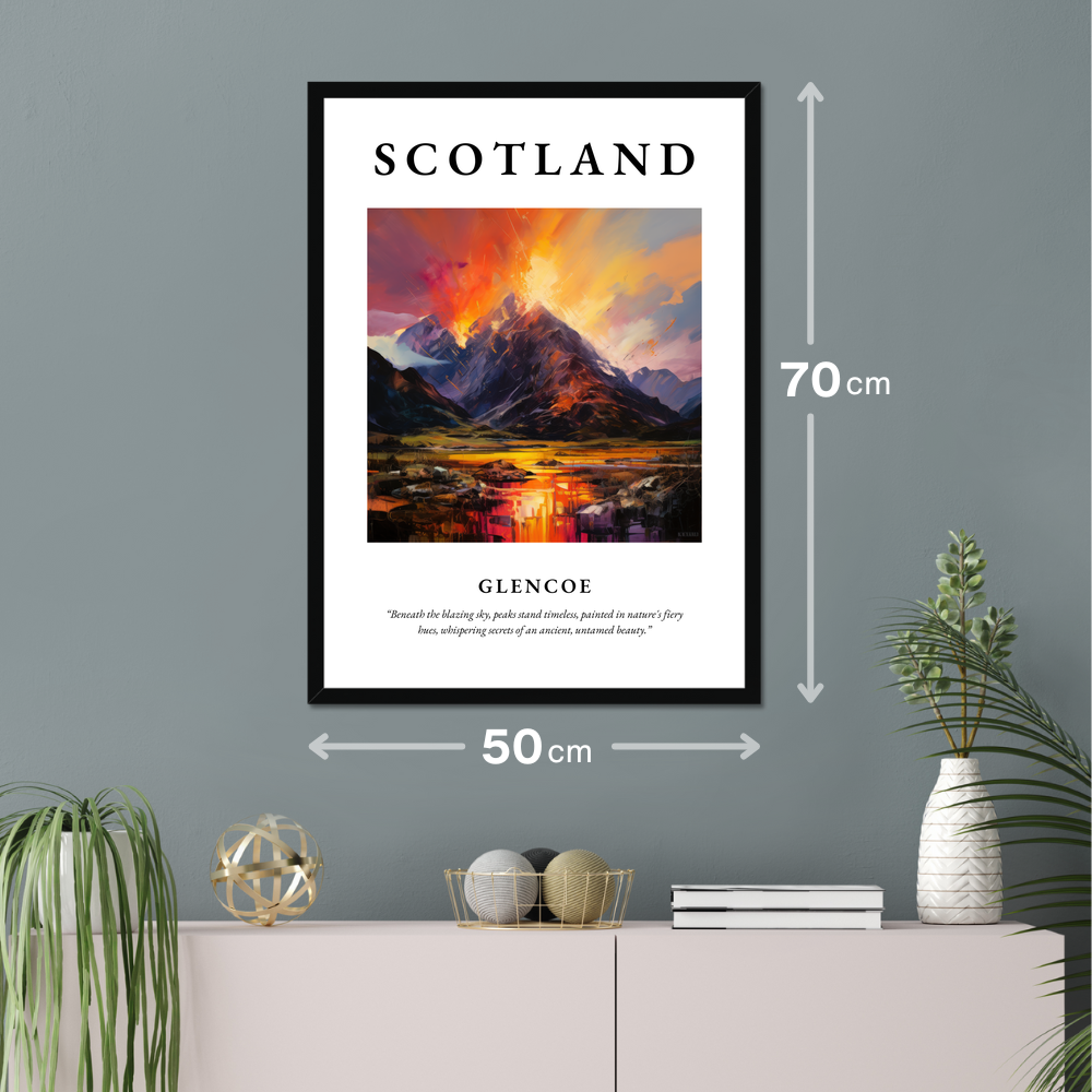 Poster of Glencoe hanging on a wall