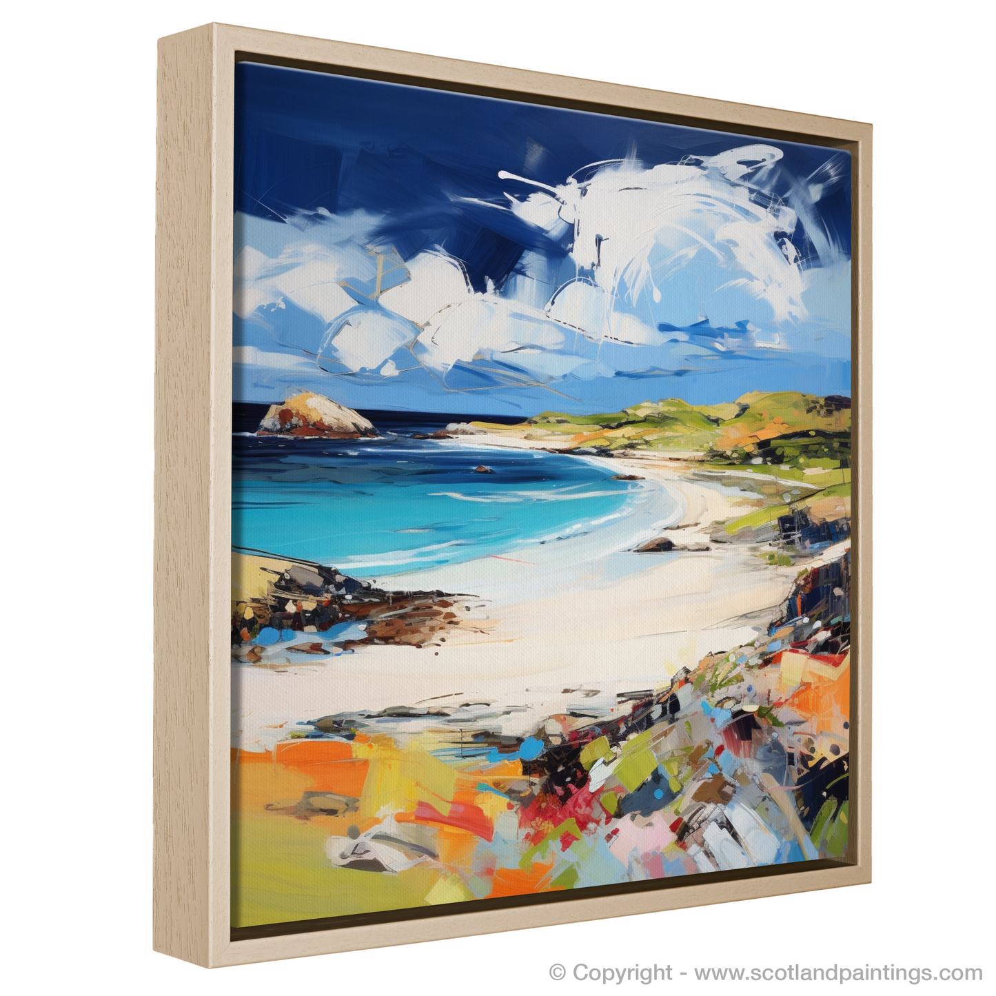 Painting and Art Print of Balnakeil Bay, Durness, Sutherland entitled "Wild Essence of Balnakeil Bay - An Expressionist Ode to Scottish Coves".