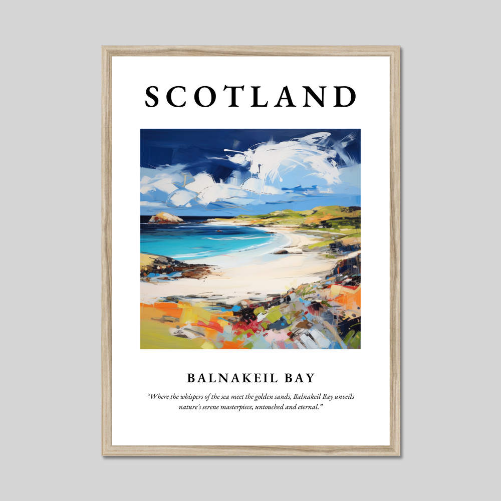 Poster in a natural frame with the word Scotland