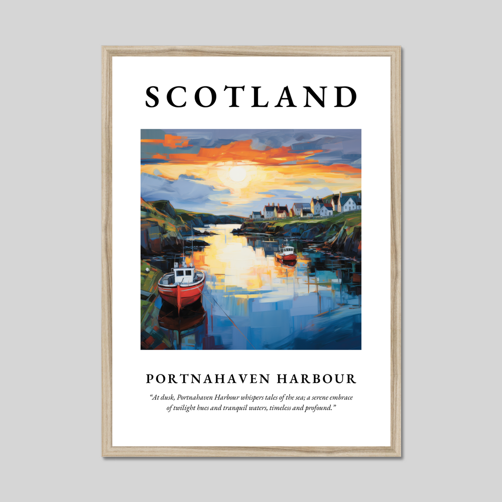 Poster in a natural frame with the word Scotland