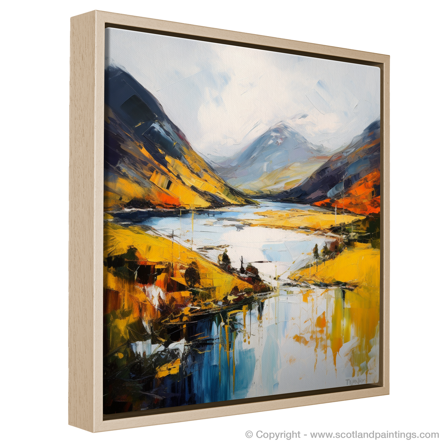 Painting and Art Print of Loch Shiel, Highlands entitled "Highland Symphony: An Expressionist Ode to Loch Shiel".