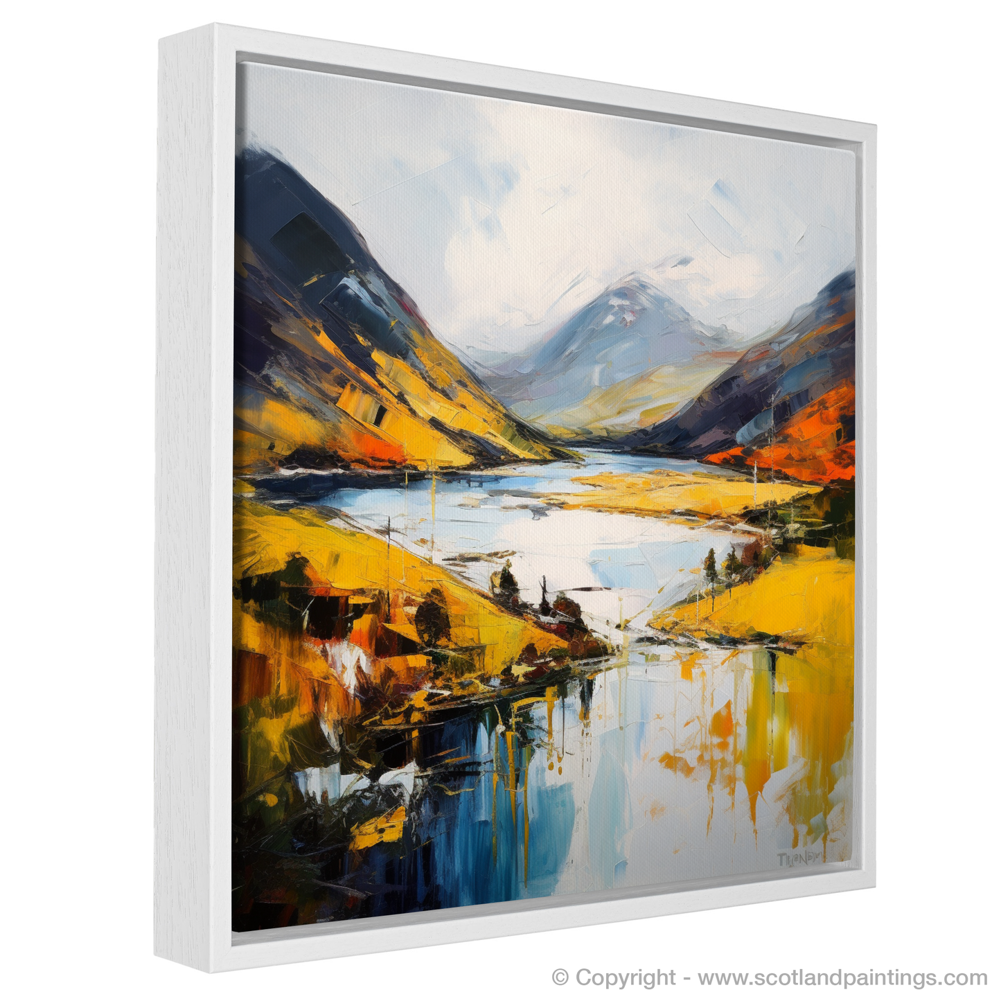 Painting and Art Print of Loch Shiel, Highlands entitled "Highland Symphony: An Expressionist Ode to Loch Shiel".