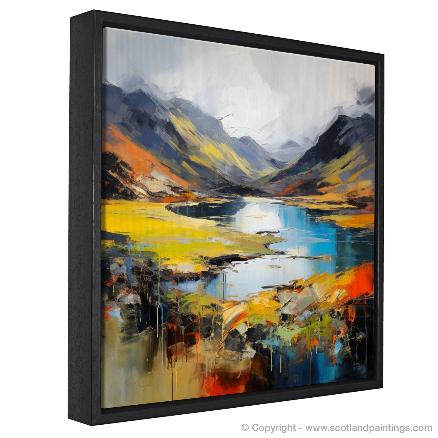 Painting and Art Print of Loch Shiel, Highlands entitled "Expressionist Ode to Loch Shiel".