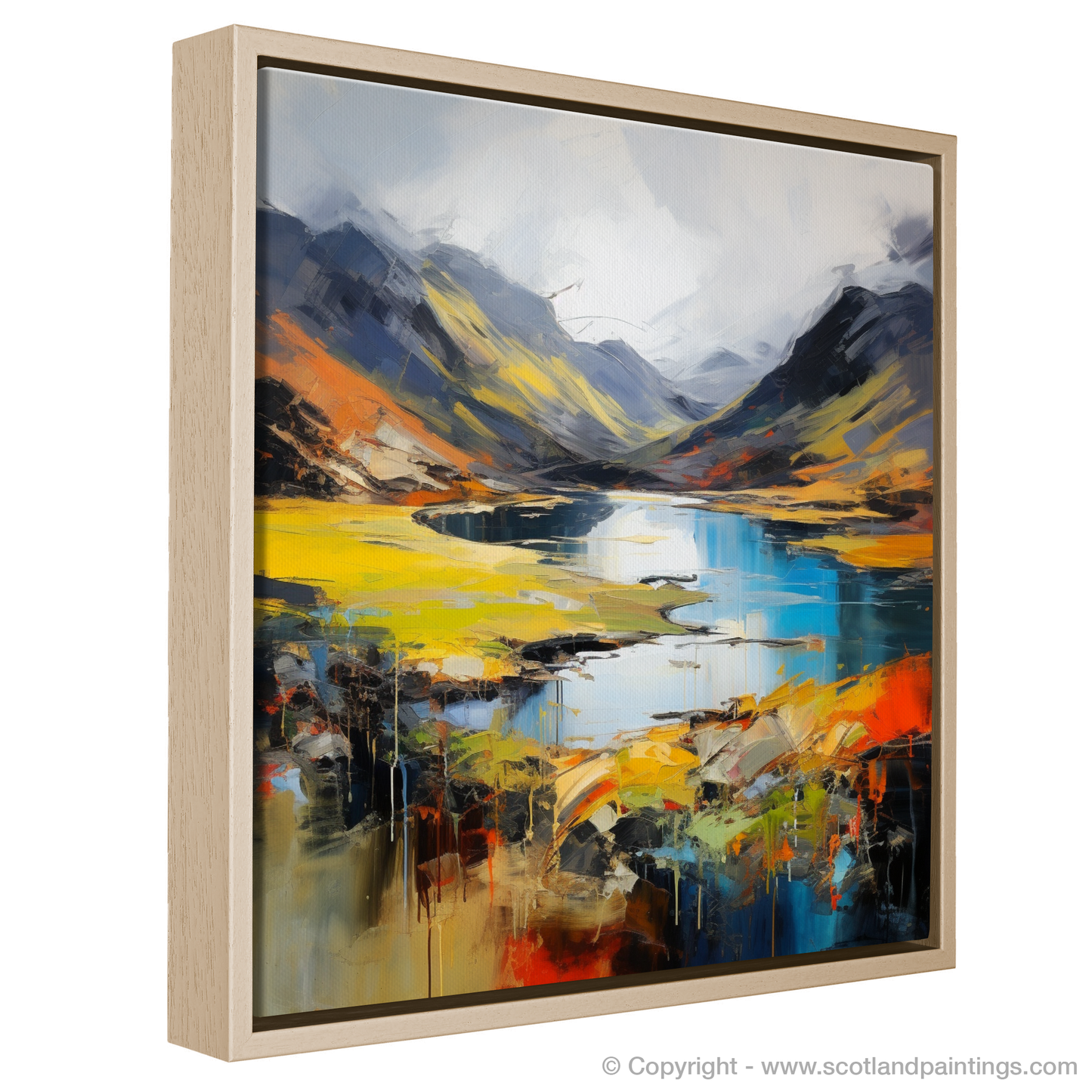 Painting and Art Print of Loch Shiel, Highlands entitled "Expressionist Ode to Loch Shiel".