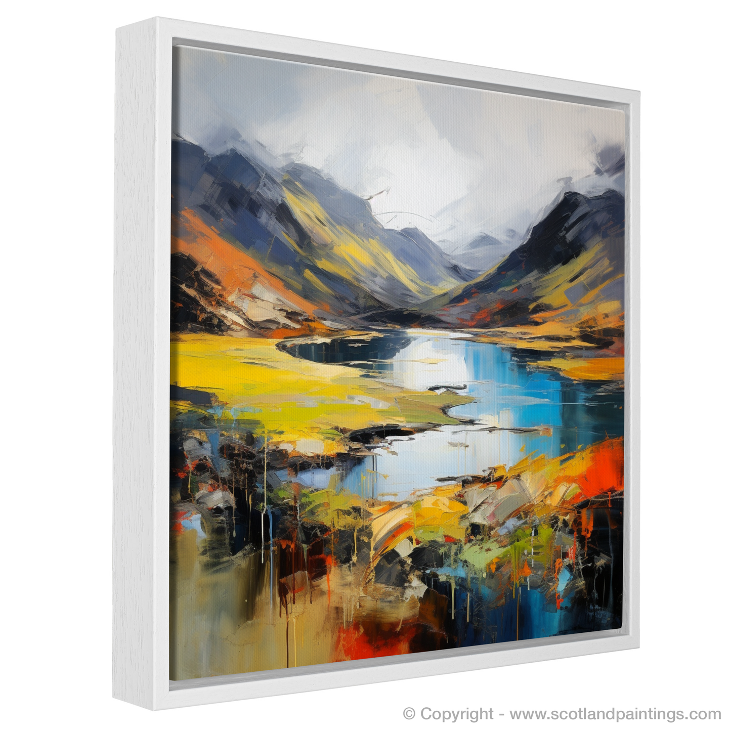 Painting and Art Print of Loch Shiel, Highlands entitled "Expressionist Ode to Loch Shiel".