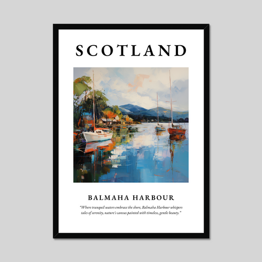 Poster of Balmaha Harbour, Scotland.