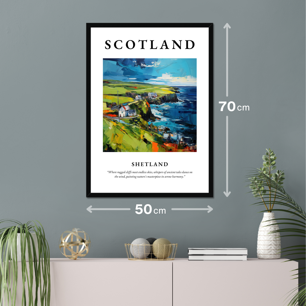 Poster of Shetland hanging on a wall