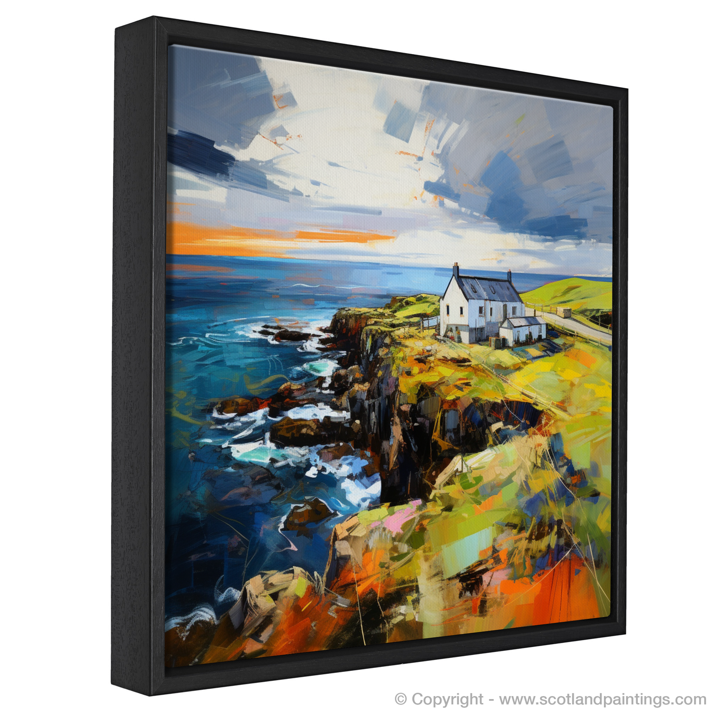 Painting and Art Print of Shetland, North of mainland Scotland entitled "Wild Symphony of Shetland Isles".