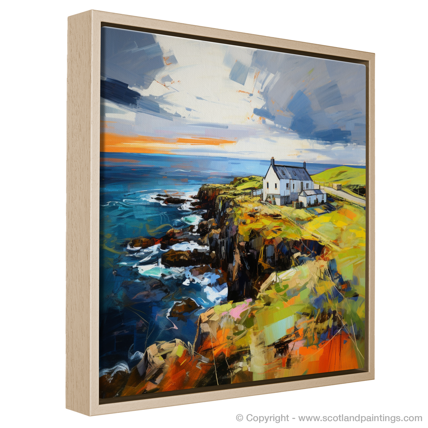 Painting and Art Print of Shetland, North of mainland Scotland entitled "Wild Symphony of Shetland Isles".