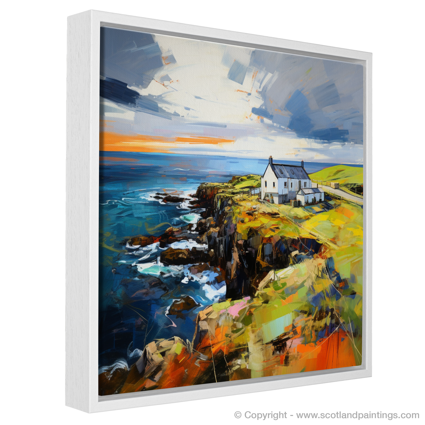 Painting and Art Print of Shetland, North of mainland Scotland entitled "Wild Symphony of Shetland Isles".