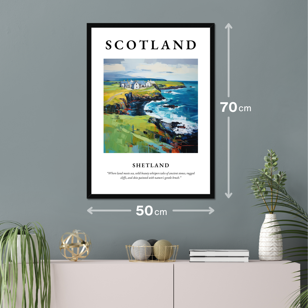 Poster of Shetland hanging on a wall