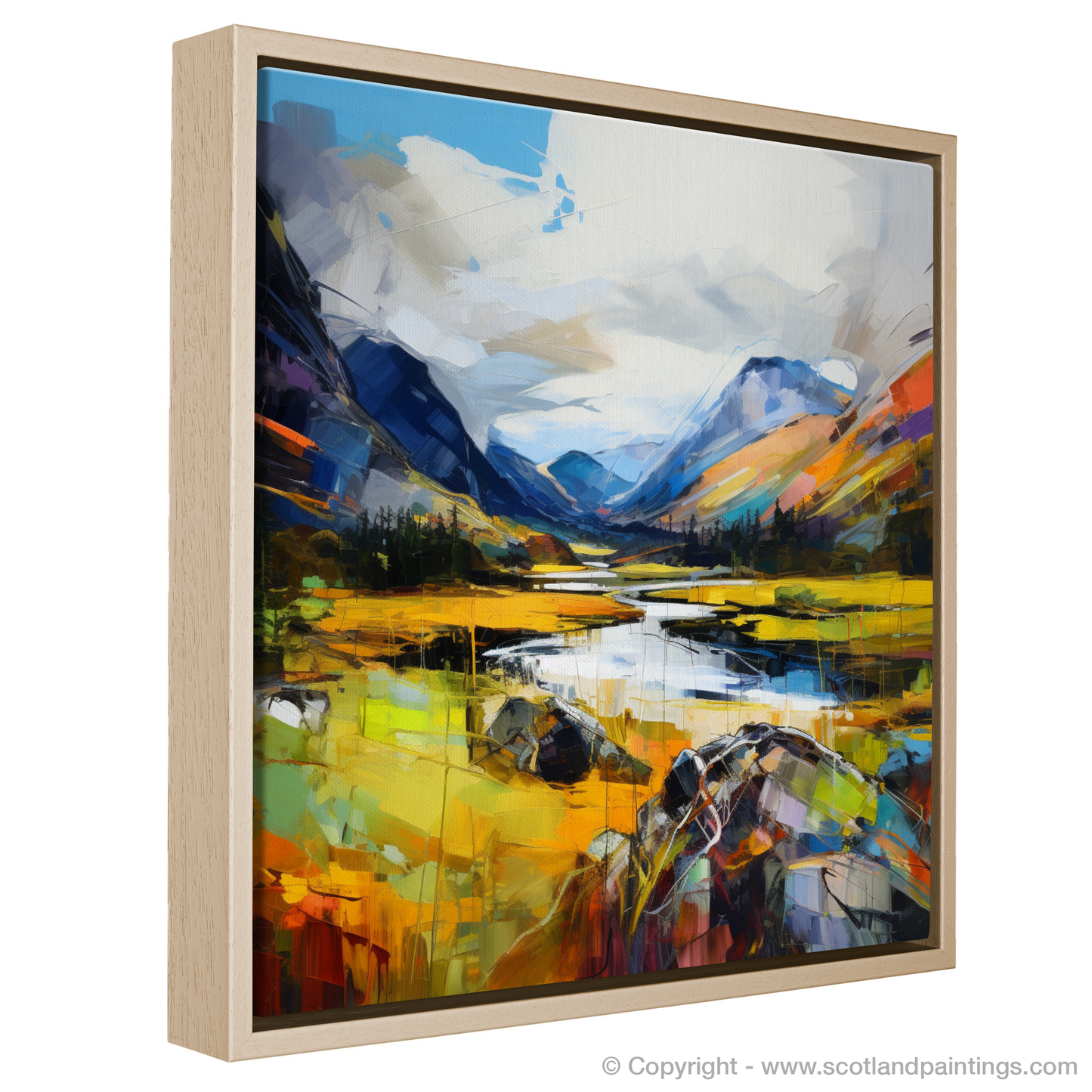 Painting and Art Print of Glen Strathfarrar, Highlands entitled "Highland Dance of Colour: The Glen Strathfarrar Expression".