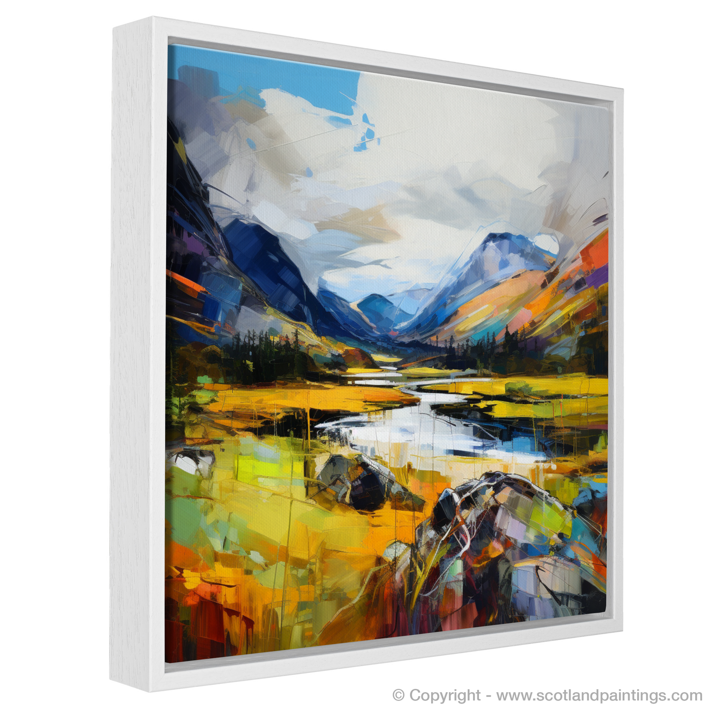 Painting and Art Print of Glen Strathfarrar, Highlands entitled "Highland Dance of Colour: The Glen Strathfarrar Expression".