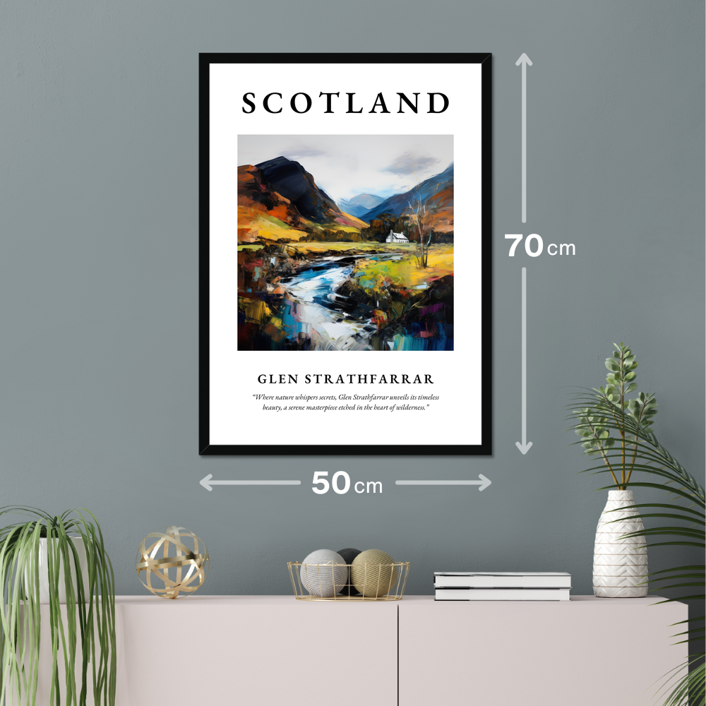 Poster of Glen Strathfarrar hanging on a wall