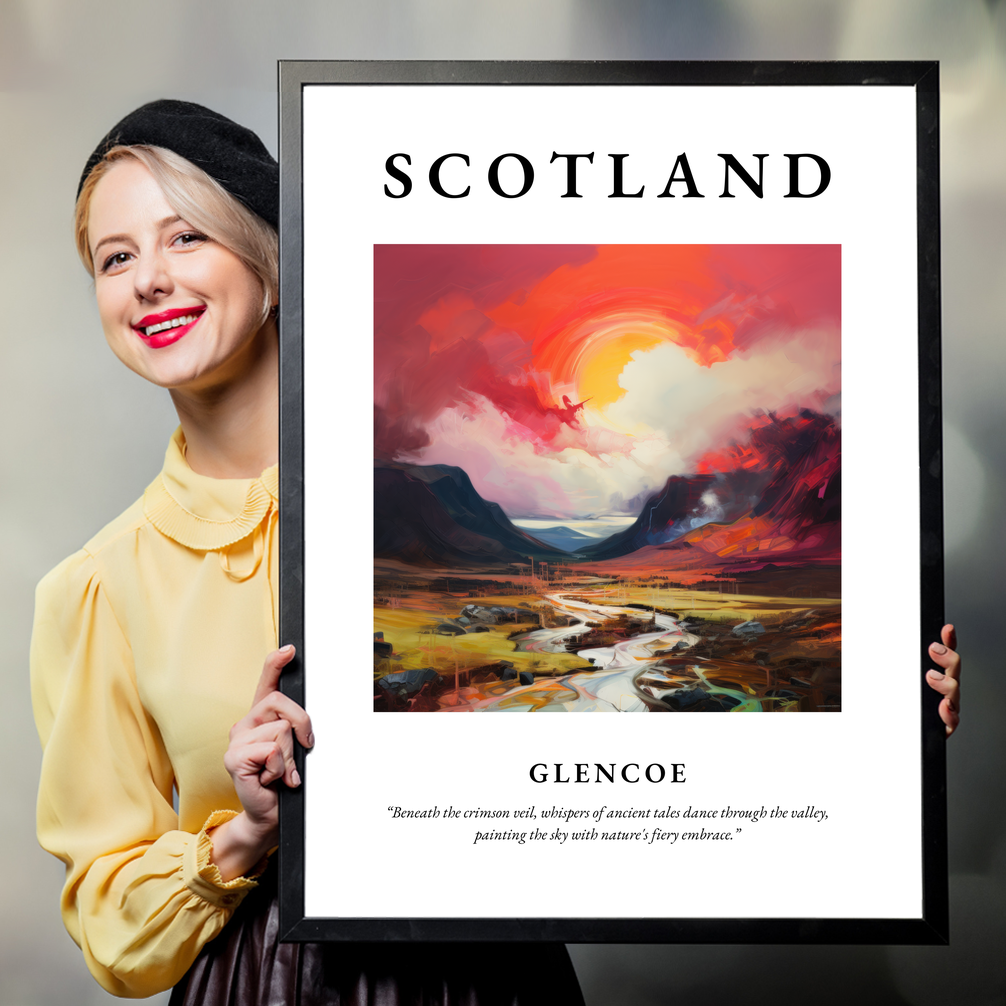 Person holding a poster of Glencoe