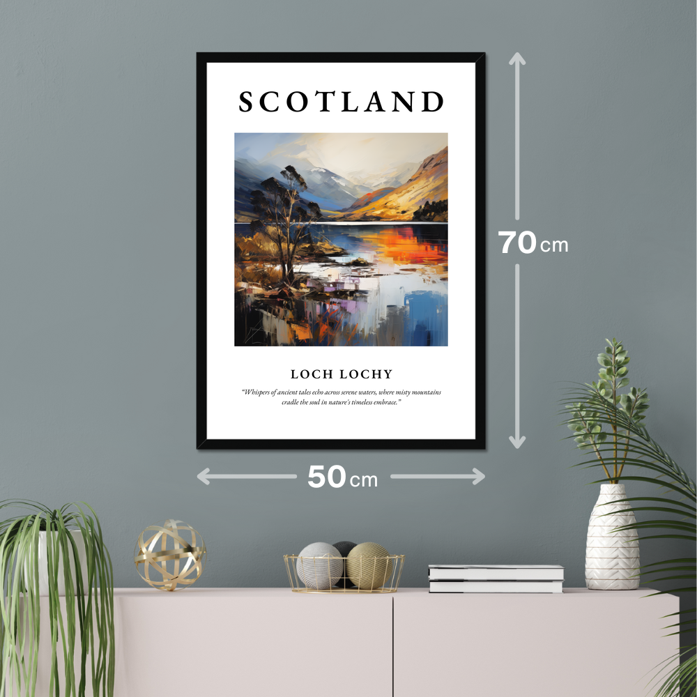 Poster of Loch Lochy hanging on a wall