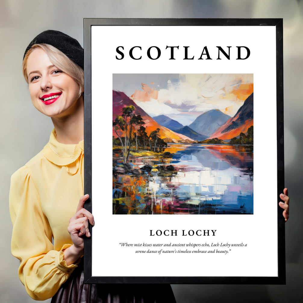 Person holding a poster of Loch Lochy