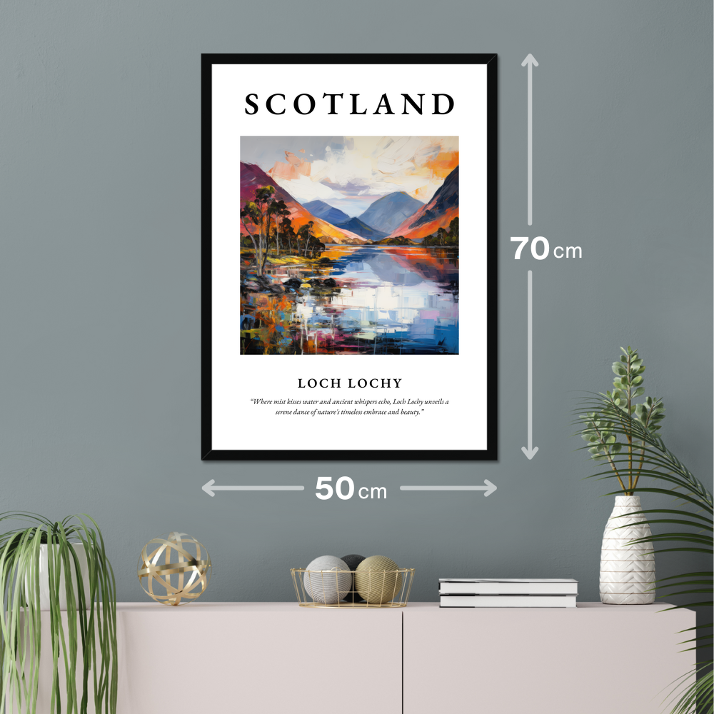 Poster of Loch Lochy hanging on a wall